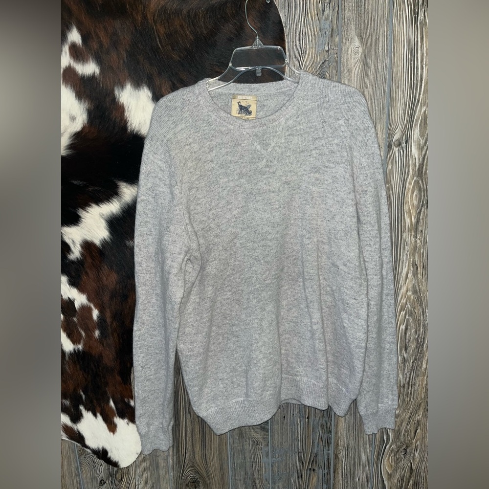 Vintage Refectory gray crewneck lambs wool pullover sweatshirt